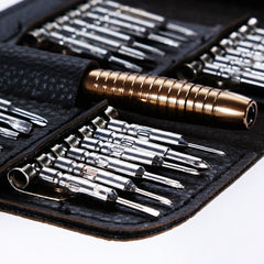 Magnetic suction 27 in 1 portable wallet type screw driver set mobile phone tablet maintenance tool, 27 in 1