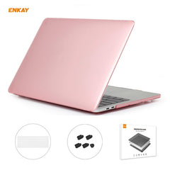 ENKAY 3 in 1 Crystal Laptop Protective Case + EU Version TPU Keyboard Film + Anti-dust Plugs Set for MacBook Pro 15.4 inch A1707 & A1990 (with Touch Bar), For MacBook Pro 15.4 inch A1707 (with Touch Bar)