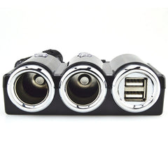 DC 12V / 24V Dual USB Multi Female Car Cigarette Lighter Splitter Socket Adapter Charger Socket Power Adapter / Charger, DC 12V / 24V 2 Socket