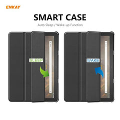 ENKAY PU Leather + Plastic Smart Case with Three-folding Holder for Amazon Fire HD 10 / 10 Plus (2021), For Amazon Fire HD 10 / 10 Plus (2021)