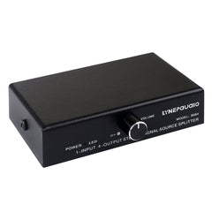 1 In 4 Out Audio Frequency Signal Splitter Distribute Device, Non Consumption, 3.5mm Interface Output, 1 In 4 Out 3.5mm Interface