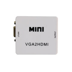 JSM Mini Size HD 1080P VGA to HDMI Scaler Box Audio Video Digital Converter Adapter, VGA to HDMI
