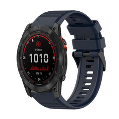 26mm Horizontal Texture Silicone Watch Band with Removal Tool, For Garmin Fenix 7X, For Garmin Fenix 7X Solar, For Garmin Tactix Delta