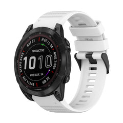 22mm Horizontal Texture Silicone Watch Band with Removal Tool, For Garmin Fenix 7, For Garmin Fenix 7 Solar, For Garmin Fenix 7 Sapphire Solar