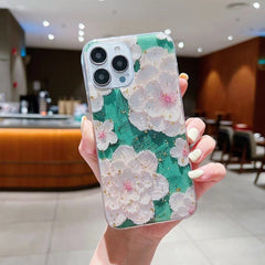Gold Foil Oil Painting Epoxy TPU Phone Case, For iPhone 12 Pro Max, For iPhone 12 Pro, For iPhone 12, For iPhone 12 mini