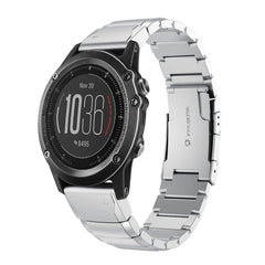 26mm Tortoise Shell Stainless Steel Watch Band, For Garmin Fenix 3, For Garmin Fenix 3 HR, For Garmin Descent MK 2, For Garmin Descent MK 2i