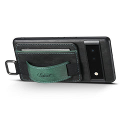 Suteni H13 Card Wallet Wrist Strap Holder PU Phone Case, For Googel Pixel 6, For Googel Pixel 6 Pro, For Googel Pixel 6a, For Googel Pixel 7 5G, For Googel Pixel 7 Pro 5G, For Googel Pixel 7a