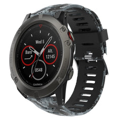26mm Camouflage Printed Silicone Watch Band, For Garmin Fenix 5X Sapphire, For Garmin Fenix 5X Plus, For Garmin Fenix 3, For Garmin Fenix 3 HR