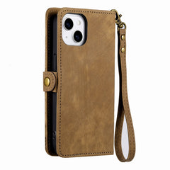 Geometric Zipper Wallet Side Buckle Leather Phone Case, For iPhone 13, For iPhone 12 / 12 Pro, For iPhone 12 Pro Max, For iPhone 11 Pro Max