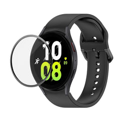 JUNSUNMAY Silicone Adjustable Strap + Full Coverage PMMA Screen Protector Kit, For Samsung Galaxy Watch5 40mm
