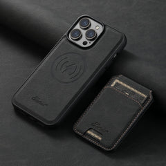 Suteni H16 Litchi Texture Leather Detachable Wallet Back Phone Case, For iPhone 13 Pro, For iPhone 13, For iPhone 12, For iPhone 12 Pro Max, For iPhone 12 Pro