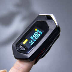 Portable Pulsioximetro Finger spo2 Pulse oxymeter blood oxygen monitor saturatiemeter (Orange)