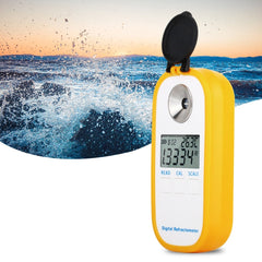 DR202 Digital Sea Water Refractometer Seawater Salinity Meter Specific Gravity Range 0―100‰ Chlorinity 0~57‰ Refractometer, DR202