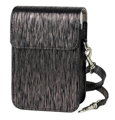 Richwell Brushed Camera Case PU Leather Case for Fujifilm Instax Mini Liplay Instant Camera, Black, White, Gold