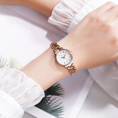 Skmei 1410 Lady Quartz Watch European and American Fashion Watch Business Leisure Steel Belt Lady Watch