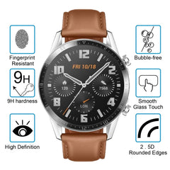 For HUAWEI Watch GT 2 46mm (2019) ENKAY Hat-Prince 0.2mm 9H 2.15D Curved Edge Tempered Glass Film, For HUAWEI Watch GT 2 46mm (2019) (1 PC), For HUAWEI Watch GT 2 46mm (2019) (2 PCS)