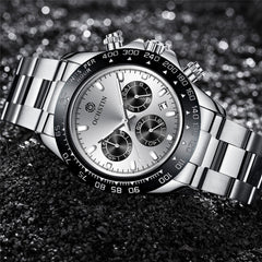 OCHSTIN Augusten 6103B Multi Function Quartz Watch Sports luminous Waterproof Watch Calendar Steel Band Men Watch