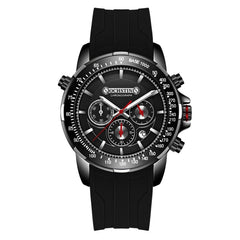 OCHSTIN 6125A Multi Function Chronograph Men Sports Silicone Quartz Waterproof Men Watch