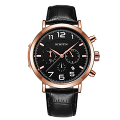 Ochstin 6105 Multi Function Watch Business Leisure Men Watch Waterproof Timing Quartz Watch Belt Watch