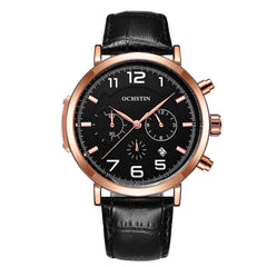 Ochstin 6105 Multi Function Watch Business Leisure Men Watch Waterproof Timing Quartz Watch Belt Watch