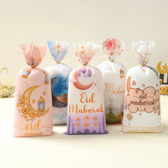Eid Mubarak Gift Cookie Bags With Straps for Ramadan Decor