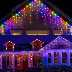 LSDM Outdoor Christmas Curtain LED Lights 5m 0.4-0.6m Home