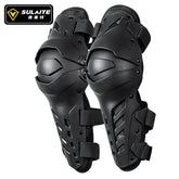Eliteridegear SULAITE motorcycle knee pads with protective armor for motocross and mountain biking, designed for knee protection.