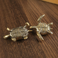 Choice Copper Turtle Statue Vintage Brass Desktop Feng Shui