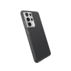 Samsung Galaxy S21 Ultra Speck hard black phone case by Phone Base, showing the durable, sleek protective cover for the device.