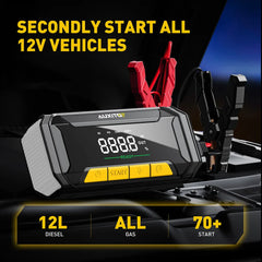 Eliteridegear 20,000mAh car battery jump starter and portable power bank with USB quick charge and 12V jump start function