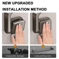 Ruithoe Suction Cup Folding Towel Rack No Drill Wall Mount For Apartment 30 40 50 cm