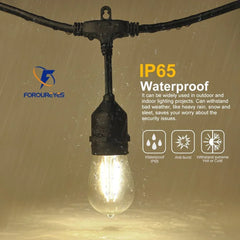 Foroureyes Outdoor Festoon LED Fairy Lights 30m Warm White