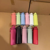 Adistore 24oz stainless steel insulated water bottle with vacuum sports cup, featuring a sleek metallic design and leak-proof lid.