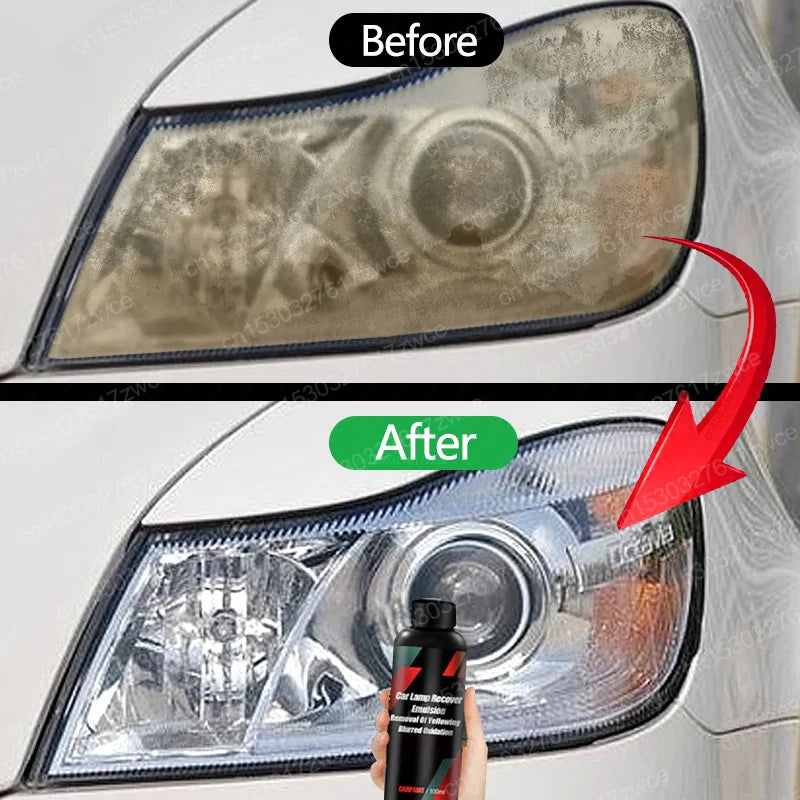 Eliteridegear car headlight polishing agent and scratch remover fluid kit for headlight renewal and maintenance.