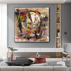 Retro Urban Graffiti Canvas Wall Art – Living Room Decor