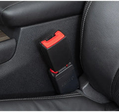 Eliteridegear car seat belt clip extender with safety lock buckle, thick insert socket for secure seatbelt extension.