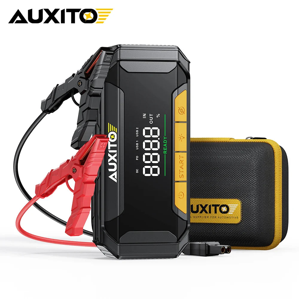 Eliteridegear 20,000mAh car battery jump starter and portable power bank with USB quick charge and 12V jump start function.