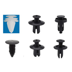 Set of 100 Eliteridegear car plastic clips and fastener screws for bumper, panel, and interior decoration auto accessories.