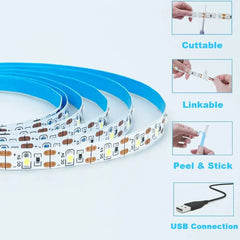 WIXOLighting USB LED Strip Lights 5m Warm White Living Room