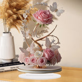 Choice 2D Acrylic Pink Flower Bouquet For Mom Desk Decor