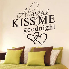 Kiss Me Goodnight Removable Wall Sticker – Couples Decor