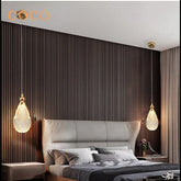 Fensycoco Acrylic Pendant Light Adjustable Cord For Dining