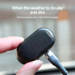 Eliteridegear solar-powered dummy security light with LED flashing warning lamp, simulated for anti-theft and caution alert.