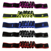 Yoga Elastic Resistance Band with 8 Rings – Pilates Stretching Rope