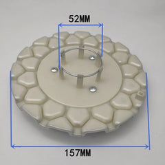 1pc Wheel Center Cap Silver 6.18 Inch/2.05 Inch 157 MM/52 MM Wheel Center Hub Cap Flower Pattern Personalized Tire Hub Sticker