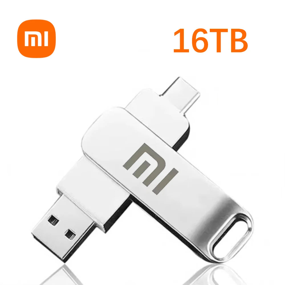 Xiaomi 16TB USB Flash Drive USB 3.0 Memories Type-c 2-In-1 8TB 2TB OTG Pendrive High Speed Flash U Disk For Computer Mobilephone