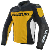 Suzuki GSXR Yellow Black Motorcycle Jacket