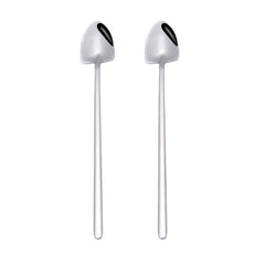 2 PCS Stainless Steel Spoon Creative Coffee Spoon Bar Ice Spoon Gold Plated Long Stirring Spoon, Pointed Spoon Silver, Square Spoon Silver, Round Spoon Gold, Pointed Spoon Gold, Square Spoon Gold, Pointed Spoon Rose Gold, Square Spoon Rose Gold