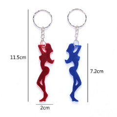 12 PCS Personalized Creative Backpack Keychain Small Pendant Aluminum Bottle Opener, Women, Motorcycle