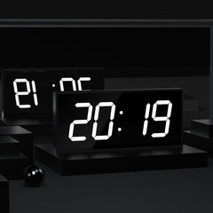 LED Large Screen Digital Electronic Clock Remote Control Double-sided Wall Clock